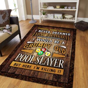 Billiard I Never Dreamed That Someday I Am Killing It Rug Sport Decor Gift Floor Decor Living Room Carpet Rug Area Rug - 8a91db7d5079