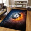 Billiards Fire And Water Rug Sport Decor Gift Floor Decor Living Room Carpet Rug Area Rug - b7023ae3d454