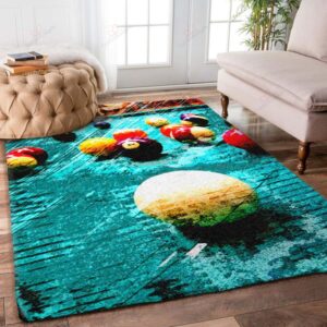 Billiards Watercolor Rug Sport Decor Gift Floor Decor Living Room Carpet Rug Area Rug - 1c32c52e98f2