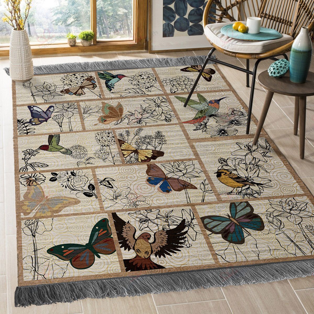 Bird And Butterfly Rug Sport Decor Gift Floor Decor Living Room Carpet Rug Area Rug - 5331926d1314 Bird And Butterfly Rug Sport Decor Gift Floor Decor Living Room Carpet Rug Area Rug - 5331926d1314