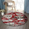 Bird And Cat Round Carpet Floor Rug Living Room Bedroom Decor Round Area Rug Carpet