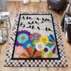 Bird And Flower 01 Rug Sport Decor Gift Floor Decor Living Room Carpet Rug Area Rug - 23e2aa0a6d8b