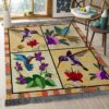 Bird And Flower 02 Rug Sport Decor Gift Floor Decor Living Room Carpet Rug Area Rug - 7a4e0d4aa3d4