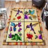 Bird And Flower 02 Rug Sport Decor Gift Floor Decor Living Room Carpet Rug Area Rug - 18ac76bfdc15