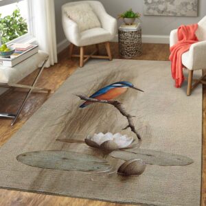 Bird And Flower Rug Sport Decor Gift Floor Decor Living Room Carpet Rug Area Rug - bab5f9689a00