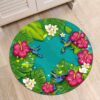 Bird And Flower Round Carpet Floor Rug Living Room Bedroom Decor Round Area Rug Carpet
