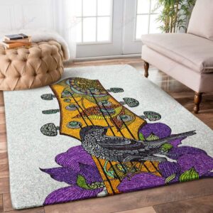 Bird And Guitar Rug Sport Decor Gift Floor Decor Living Room Carpet Rug Area Rug - 0e63f5b32de1