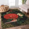 Bird And Red Flower Rug Sport Decor Gift Floor Decor Living Room Carpet Rug Area Rug - 999c9942ca52