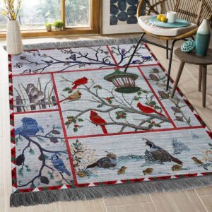 Bird And Snow Rug Sport Decor Gift Floor Decor Living Room Carpet Rug Area Rug - 4c76a2149acc