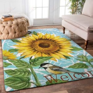 Bird And Sunflower Rug Sport Decor Gift Floor Decor Living Room Carpet Rug Area Rug - e3eb568a3f9f