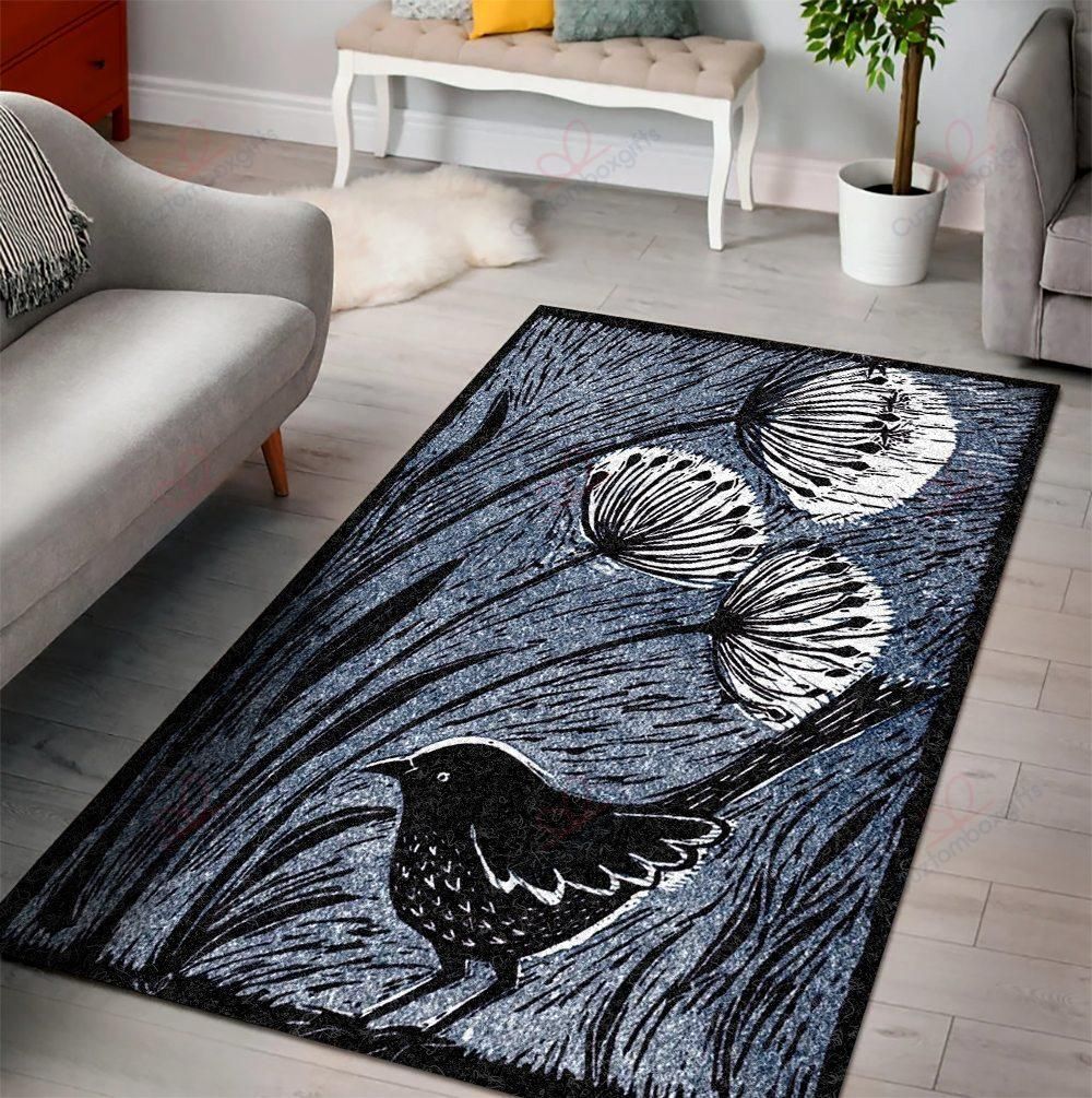 Bird And White Flower Rug Sport Decor Gift Floor Decor Living Room Carpet Rug Area Rug - 48868aab5c09 Bird And White Flower Rug Sport Decor Gift Floor Decor Living Room Carpet Rug Area Rug - 48868aab5c09