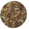 Bird Birdhouse Round Carpet Floor Rug Living Room Bedroom Decor Round Area Rug Carpet