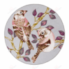 Bird Couple 1 Round Carpet Floor Rug Living Room Bedroom Decor Round Area Rug Carpet