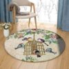 Bird Family 1 Round Carpet Floor Rug Living Room Bedroom Decor Round Area Rug Carpet