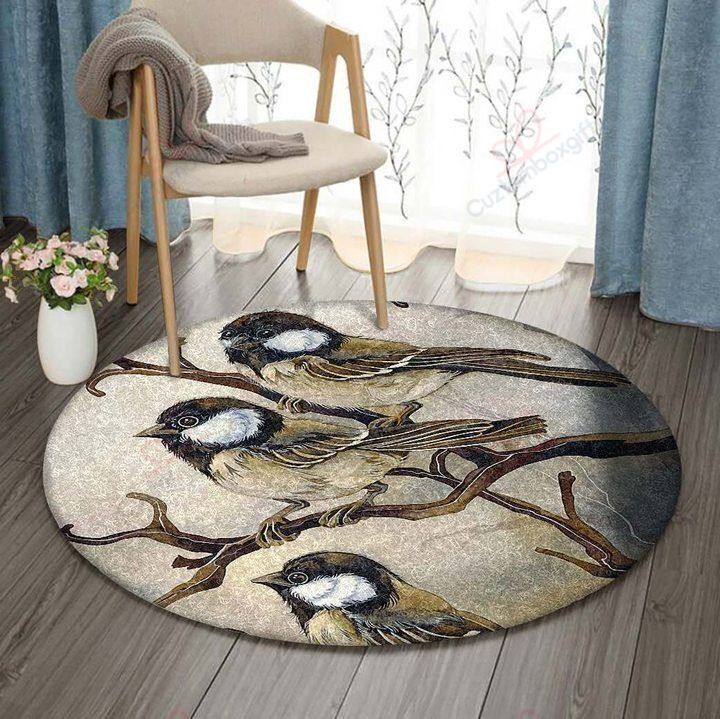 Bird Family Round Carpet Floor Rug Living Room Bedroom Decor Round Area Rug Carpet Bird Family Round Carpet Floor Rug Living Room Bedroom Decor Round Area Rug Carpet