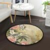 Bird Floral Round Carpet Floor Rug Living Room Bedroom Decor Round Area Rug Carpet