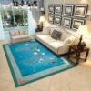 Bird Flower Blue Rug Sport Decor Gift Floor Decor Living Room Carpet Rug Area Rug - ff6a96fe55e5