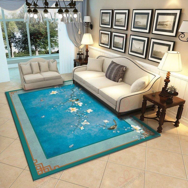 Bird Flower Blue Rug Sport Decor Gift Floor Decor Living Room Carpet Rug Area Rug - ff6a96fe55e5 Bird Flower Blue Rug Sport Decor Gift Floor Decor Living Room Carpet Rug Area Rug - ff6a96fe55e5