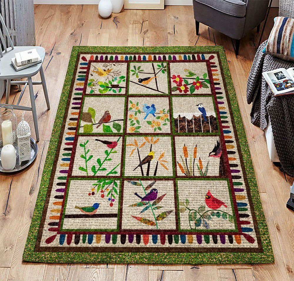 Bird Flower Picture Rug Sport Decor Gift Floor Decor Living Room Carpet Rug Area Rug - a8c5370cf96d Bird Flower Picture Rug Sport Decor Gift Floor Decor Living Room Carpet Rug Area Rug - a8c5370cf96d