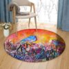 Bird Flowers 6 Round Carpet Floor Rug Living Room Bedroom Decor Round Area Rug Carpet