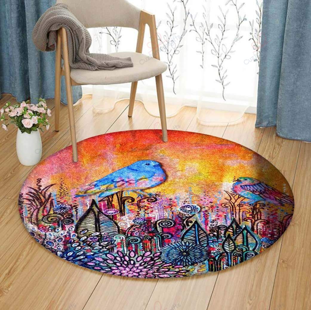 Bird Flowers 6 Round Carpet Floor Rug Living Room Bedroom Decor Round Area Rug Carpet Bird Flowers 6 Round Carpet Floor Rug Living Room Bedroom Decor Round Area Rug Carpet