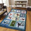 Bird Flowers Rug Sport Decor Gift Floor Decor Living Room Carpet Rug Area Rug - 7b357d556363