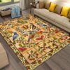 Bird Golden Heart Rug Sport Decor Gift Floor Decor Living Room Carpet Rug Area Rug - 7ffcd00ec69a