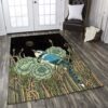 Bird Green Flower Rug Sport Decor Gift Floor Decor Living Room Carpet Rug Area Rug - 203340a06d99