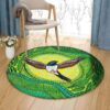 Bird Green Pattern Round Carpet Floor Rug Living Room Bedroom Decor Round Area Rug Carpet