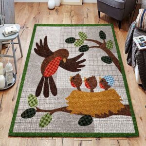 Bird Mom And Baby Rug Sport Decor Gift Floor Decor Living Room Carpet Rug Area Rug - 436ffd2d0e3e