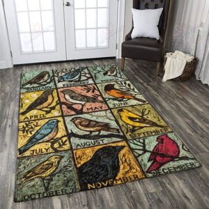Bird Month Rug Sport Decor Gift Floor Decor Living Room Carpet Rug Area Rug - 6b6666d746b2
