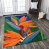 Bird Of Paradise Orange Rug Sport Decor Gift Floor Decor Living Room Carpet Rug Area Rug - eab6cb0b1a38