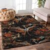 Bird Orange Rug Sport Decor Gift Floor Decor Living Room Carpet Rug Area Rug - 75d9bffffbb3