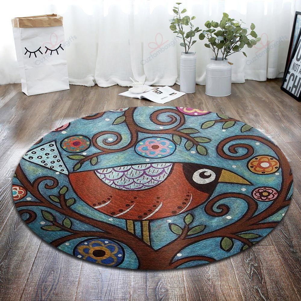 Bird Pattern 4 Round Carpet Floor Rug Living Room Bedroom Decor Round Area Rug Carpet Bird Pattern 4 Round Carpet Floor Rug Living Room Bedroom Decor Round Area Rug Carpet