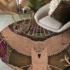 Bird Pattern Round Carpet Floor Rug Living Room Bedroom Decor Round Area Rug Carpet