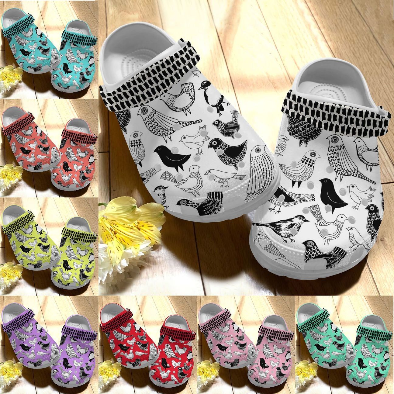 Bird Personalize Clog Custom Crocs Fashionstyle Comfortable For Women Men Kid Print 3D Crazy Birds Bird Personalize Clog Custom Crocs Fashionstyle Comfortable For Women Men Kid Print 3D Crazy Birds