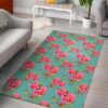 Bird Pink Floral Flower Pattern Rug Sport Decor Gift Floor Decor Living Room Carpet Rug Area Rug - c56f6eaca893
