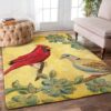 Bird Red And Yellow Rug Sport Decor Gift Floor Decor Living Room Carpet Rug Area Rug - 69e300b5dfdc