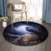 Bird Skull Round Carpet Floor Rug Living Room Bedroom Decor Round Area Rug Carpet