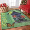Birdhouse Welcome Rug Sport Decor Gift Floor Decor Living Room Carpet Rug Area Rug - b8894974021c