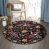 Birds Round Carpet Floor Rug Living Room Bedroom Decor Round Area Rug Carpet