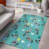 Birthday Raccoon Rug Sport Decor Gift Floor Decor Living Room Carpet Rug Area Rug - f76fdfedbc8c