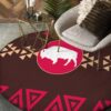 Bison Arrow Native American Pride Round Carpet Floor Rug Living Room Bedroom Decor Round Area Rug Carpet