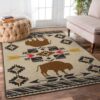Bison Brown Rug Sport Decor Gift Floor Decor Living Room Carpet Rug Area Rug - fb17cfa62f51