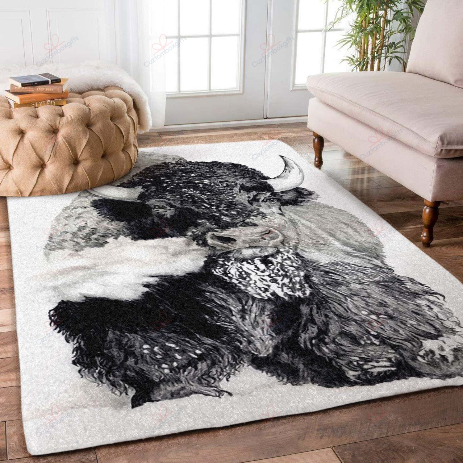 Bison Snow Rug Sport Decor Gift Floor Decor Living Room Carpet Rug Area Rug - d9227bfc0063 Bison Snow Rug Sport Decor Gift Floor Decor Living Room Carpet Rug Area Rug - d9227bfc0063