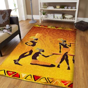 Black African Woman Pattern Rug Sport Decor Gift Floor Decor Living Room Carpet Rug Area Rug - 8ea43c3c26ca