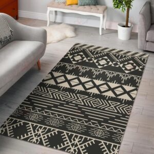 Black And Beige Aztec Pattern Rug Sport Decor Gift Floor Decor Living Room Carpet Rug Area Rug - 12693c68c3b0