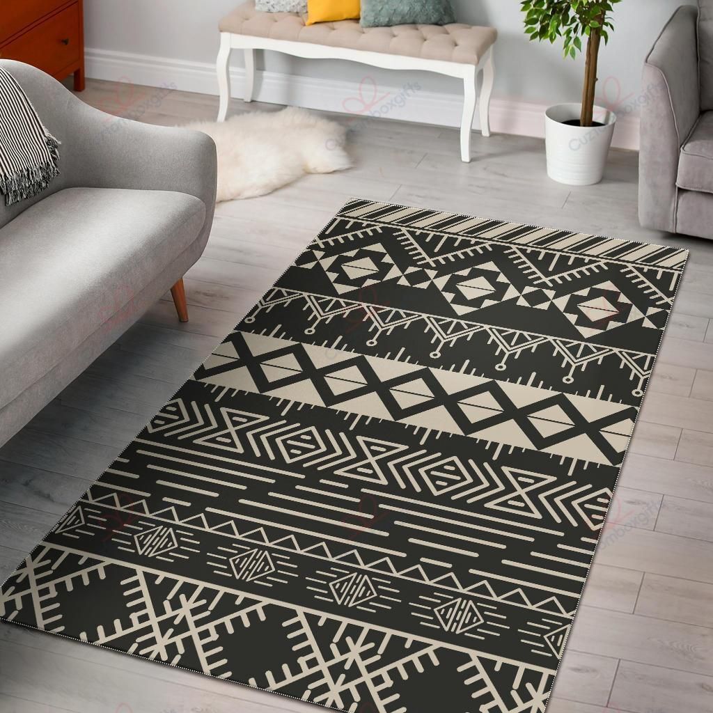 Black And Beige Aztec Pattern Rug Sport Decor Gift Floor Decor Living Room Carpet Rug Area Rug - 12693c68c3b0 Black And Beige Aztec Pattern Rug Sport Decor Gift Floor Decor Living Room Carpet Rug Area Rug - 12693c68c3b0