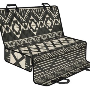 Black And Beige Aztec Pattern Print Pet Car Back Seat Cover - 7418f24acaf2