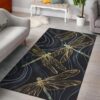 Black And Gold Rug Sport Decor Gift Floor Decor Living Room Carpet Rug Area Rug - a405ac75f8ee